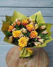 Букет цветов из:  Альстромерии и Розы #REPLACE_PRED# Янауле