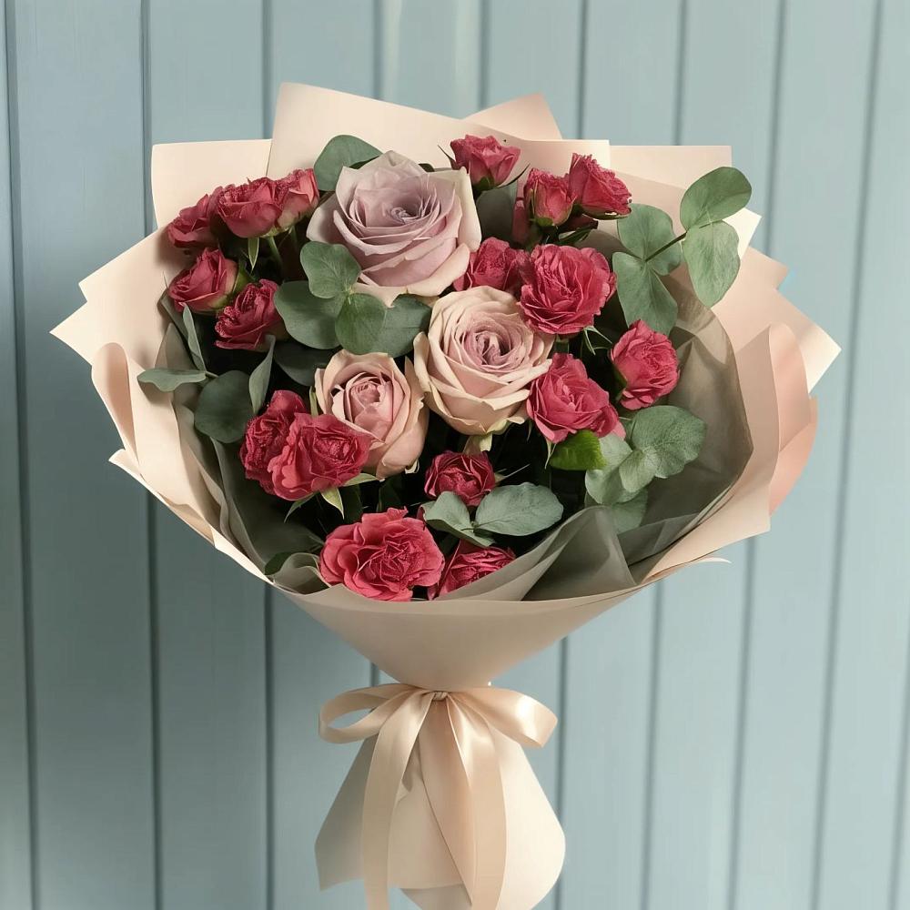 Букет цветов из: Гвоздики и Розы в Янауле