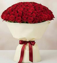 Букет 101 Красная роза Милано в Янауле