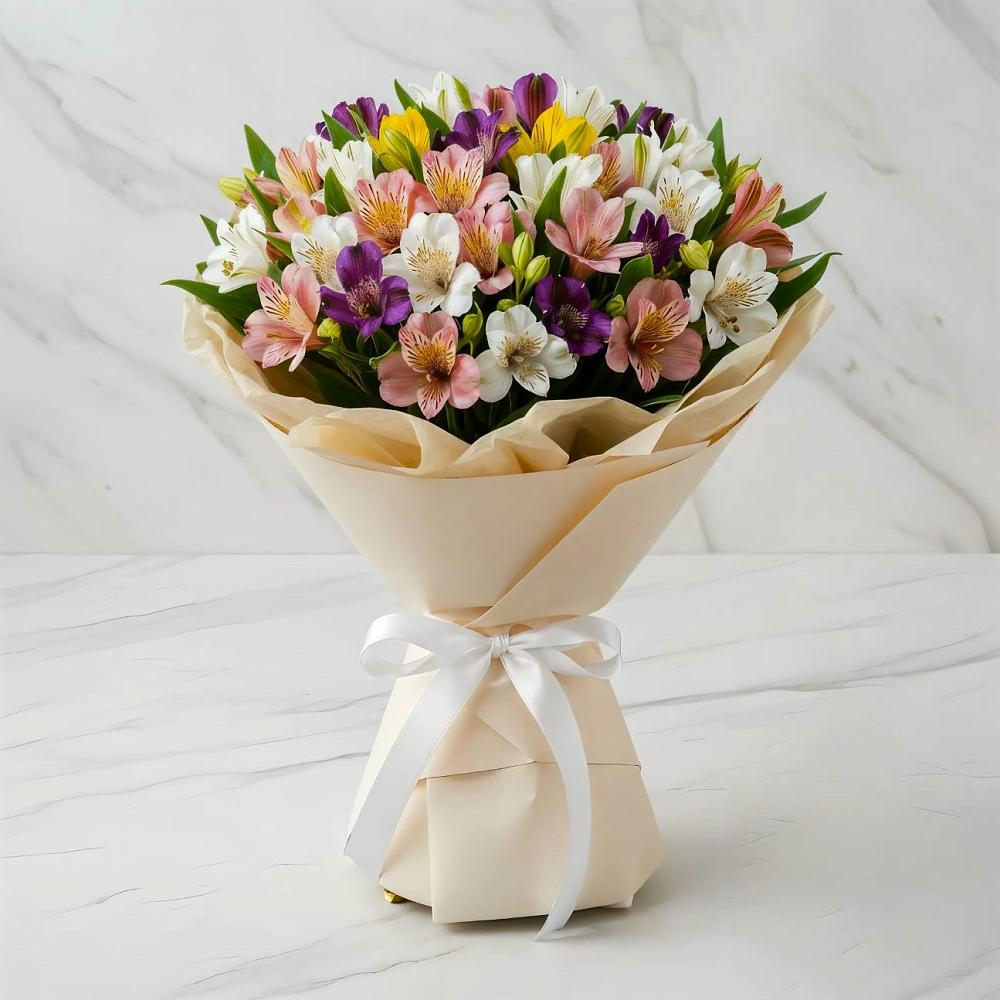 Букет цветов из: Альстромерии в Янауле