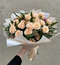 Букет Кремовые розы Латте в Янауле