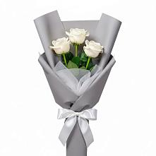 Букет 3 белые розы #REPLACE_PRED# Янауле