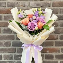 Букет цветов из:  Лизиантусы и Розы #REPLACE_PRED# Янауле
