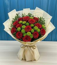 Букет цветов из:  Розы и Хризантемы в Янауле