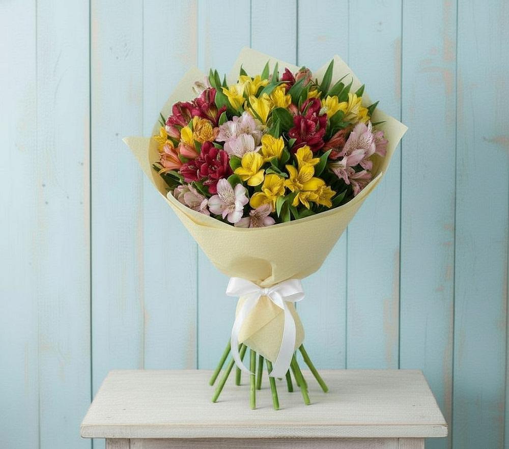 Букет цветов из: Альстромерии в Янауле