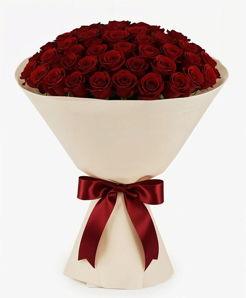 Букет 101 Бордовая роза Блэк Бакарра в Янауле
