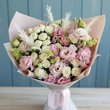 Букет цветов из:  Альстромерии и Розы в Янауле